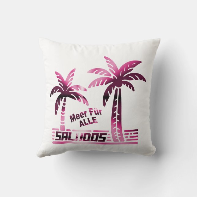 Cojín Decorativo Meer Für ALLE - Palmendekor (Reverso)