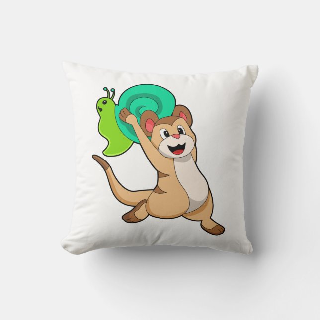 Cojín Decorativo Meerkat con caracol.PNG (Anverso)