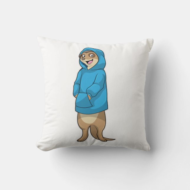 Cojín Decorativo Meerkat con Hoodie (Anverso)