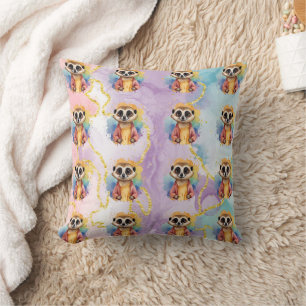 Cojín Decorativo Meerkat Modern Purpurina Pastel Pattern