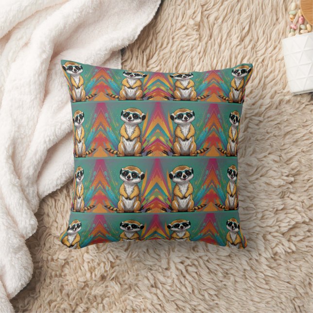Cojín Decorativo Meerkat Retro Print (Manta)