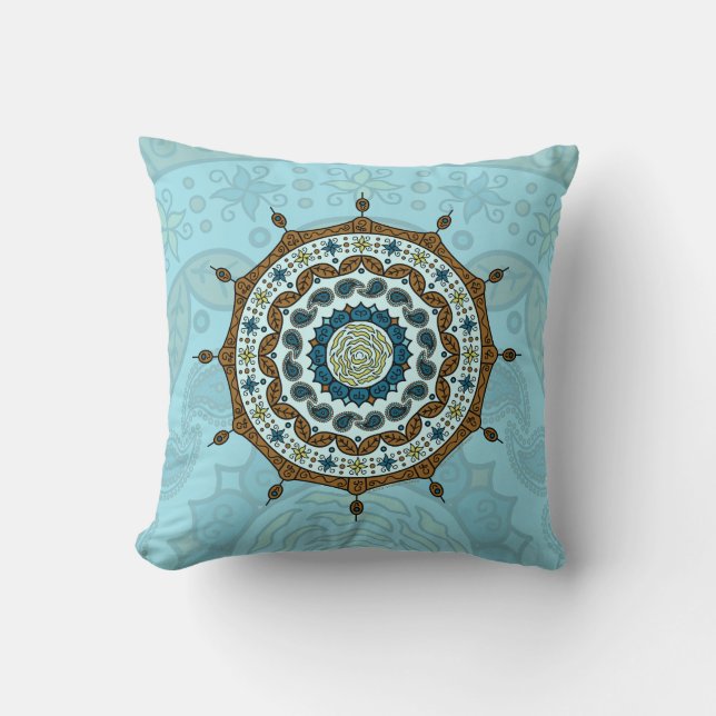 Cojín Decorativo Mehndi Fantasy Copper Pillow (Anverso)