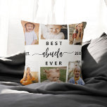 Cojín Decorativo Mejor Abuela de la historia - Collage de fotos de<br><div class="desc">Celebra el "Mejor Abuela de la Historia" con este Cojín decorativo de Collage de fotos de nietos personalizado. Este sincero regalo cuenta con un coqueto collage de preciadas fotos que capturan momentos especiales, complementado con un mensaje sincero. Está construido con tejidos suaves de alta calidad y ofrece confort y estilo...</div>