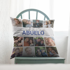 Cojín Decorativo Mejor Abuelo del Mundo | Colaje de Fotos