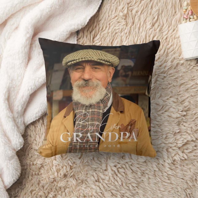 Cojín Decorativo Mejor Abuelo del Mundo Desde 20XX Simple Elegante  (Manta)