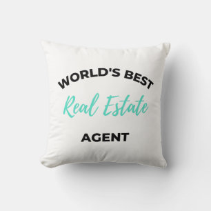 Cojín Decorativo Mejor Agente Inmobiliario del Mundo 2