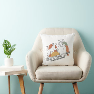 Cojín Decorativo Mejor Amiga Manada Mamá Perro Arte de Línea Boho