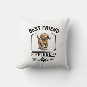 Cojín Decorativo Mejor amigo Alfie diseño vintage amante de los per