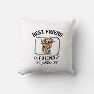 Cojín Decorativo Mejor amigo Alfie diseño vintage amante de los per