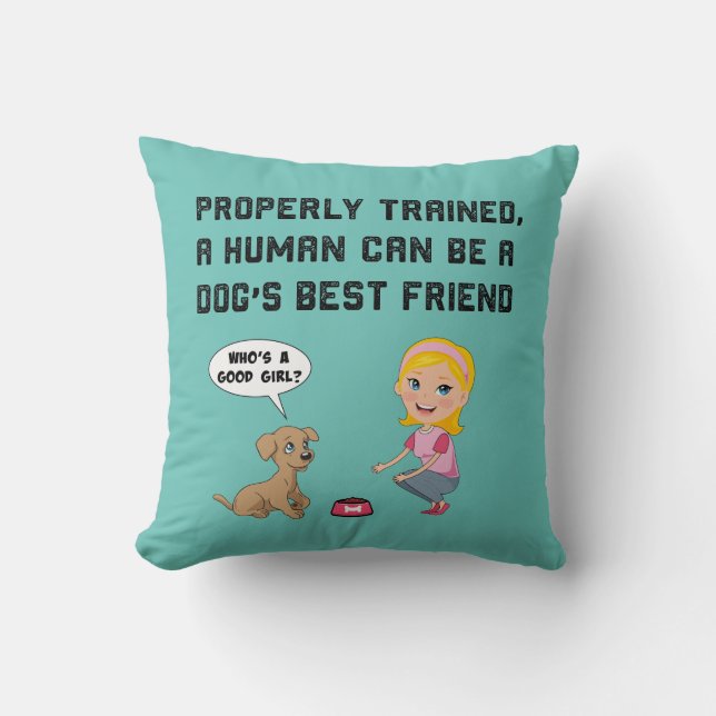 Cojín Decorativo Mejor amigo de perros (Anverso)