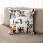 Cojín Decorativo Mejor Amigos 6 Collage de fotos Keepsake<br><div class="desc">Celebra la amistad con el Cojín decorativo Keepsake del Collage de fotos de los Mejores Amigos 6. Esta almohada personalizada presenta un bonito collage de seis preciadas fotos, que captan momentos inolvidables con tus mejores amigos. Está decorado con materiales de alta calidad y aporta un toque elegante y sentimental a...</div>
