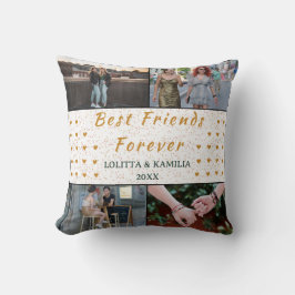 Cojín Decorativo Mejor Amigos Personalizado Collage de fotos Pillow