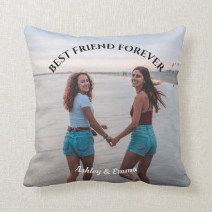 Cojín Decorativo Mejor Amigos por Siempre Personalizado Foto y Nomb
