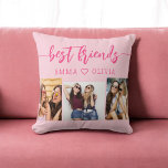 Cojín Decorativo Mejor Amigos Rosa 3 Collage de fotos Keepsake<br><div class="desc">Celebra la amistad con el Cojín decorativo Keepsake del Hot Pink Best Friends 3 Collage de fotos. Personalizado con un vibrante diseño rosado caliente, cuenta con un bello collage de tres preciadas fotos que capturan momentos especiales con tus mejores amigos. Esta almohada, elaborada con materiales de alta calidad, aporta un...</div>