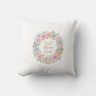 Cojín Decorativo Mejor Ammi de Siempre Corona Floral Pastel - Día d