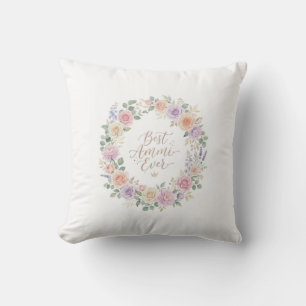 Cojín Decorativo Mejor Ammi de Todos Rosas de Acuarela Corona de La