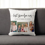 Cojín Decorativo Mejor Collage de fotos de los Abuelos<br><div class="desc">Celebra tu abuelo con el Cojín decorativo de Collage de fotos de los mejores nietos. Este keepsake personalizado incluye un bello collage de preciadas fotos, que capturan momentos especiales con sus nietos. Está decorado con materiales de alta calidad y aporta un toque elegante y sentimental a cualquier espacio, perfecto para...</div>