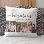 Cojín Decorativo Mejor Collage de fotos de los Abuelos<br><div class="desc">Celebra tu abuelo con el Cojín decorativo de Collage de fotos de los mejores nietos. Este keepsake personalizado incluye un bello collage de preciadas fotos, que capturan momentos especiales con sus nietos. Está decorado con materiales de alta calidad y aporta un toque elegante y sentimental a cualquier espacio, perfecto para...</div>
