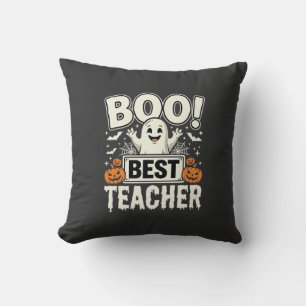 Cojín Decorativo Mejor diseño de fantasma de Halloween para maestro