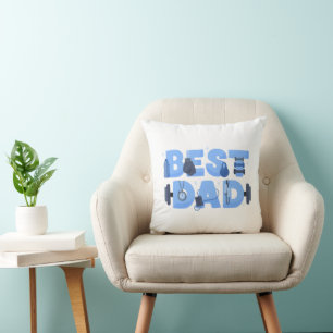 Cojín Decorativo Mejor Entrenamiento de Fitness para Papá Gimnasio 