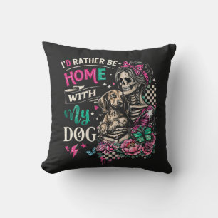 Cojín Decorativo Mejor Estar En Casa Con Mi Perro