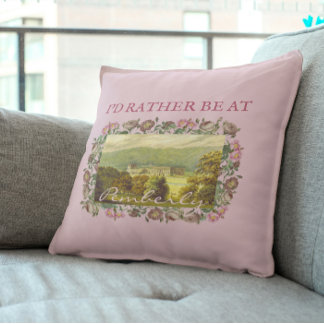 Cojín Decorativo Mejor estuviera en Pemberly Jane Austen Vintage Ro