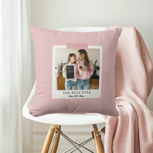 Cojín Decorativo Mejor foto de mamá personalizada (Subido por el creador)