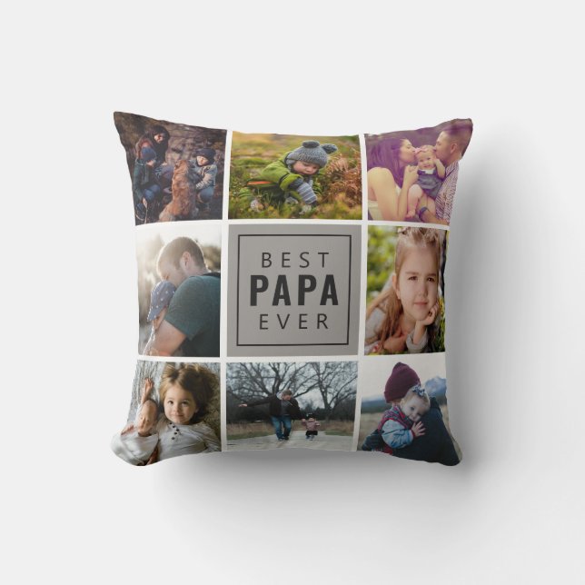 Cojín Decorativo Mejor foto de PAPa (Anverso)