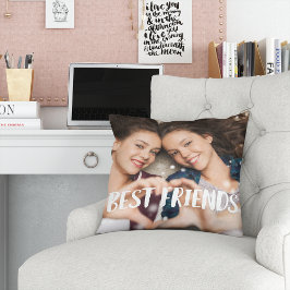 Cojín Decorativo Mejor foto superpuesta de amigos