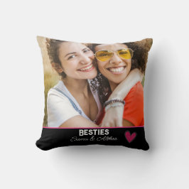 Cojín Decorativo Mejor foto y nombre de amigo moderno
