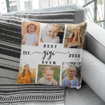 Cojín Decorativo Mejor GiGi de la historia - Collage de fotos de ni<br><div class="desc">Celebra el "Mejor GiGi de la Historia" con este Cojín decorativo de Collage de fotos de nietos personalizado. Este sincero regalo muestra un bello collage de preciadas fotos que capturan momentos especiales, complementado por un mensaje sincero. Está hecho con tejidos blandos de alta calidad y ofrece confort y estilo a...</div>