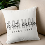 Cojín Decorativo Mejor Grampa desde 20XX Preppy simple moderno<br><div class="desc">Este diseño sencillo y moderno se compone de una tipografía de san serif.</div>