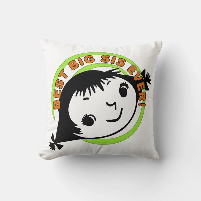 Cojín Decorativo Mejor Gran Sis de Retro (Anverso)