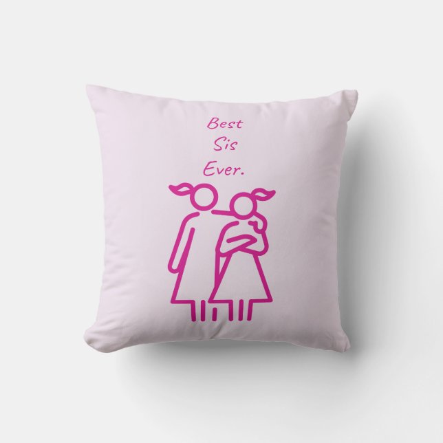 Cojín Decorativo Mejor hermana jamás    (Anverso)