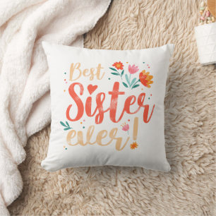 Cojín Decorativo Mejor Hermandad Chicas Vintage Florales Retro Dise