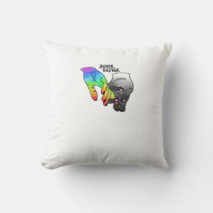 Cojín Decorativo Mejor Juntos Negro Diseño Minimalista Limpio