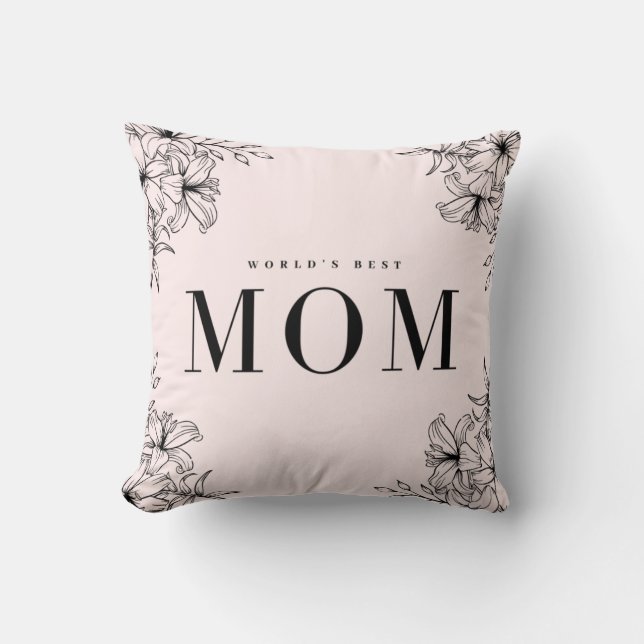 Cojín Decorativo Mejor madre del mundo (Anverso)