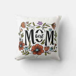 Cojín Decorativo Mejor Madre Floral Pillow