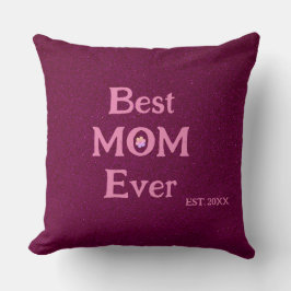 Cojín Decorativo mejor madre siempre Día de la Madre retro sólido m