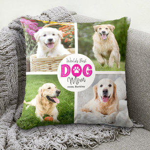 Cojín Decorativo Mejor Mamá de Perro del Mundo Personalizado 4 Foto