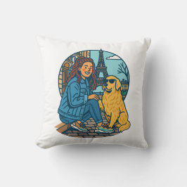 Cojín Decorativo Mejor Mamá de Perro en París
