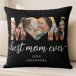 Cojín Decorativo Mejor Mamá del Mundo Collage de Fotos Regalo para 