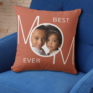 Cojín Decorativo Mejor Mamá del Mundo Foto Óxido