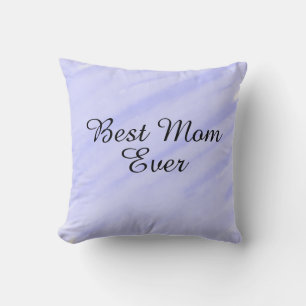Cojín Decorativo Mejor mamá del mundo púrpura blanco acuarela regal