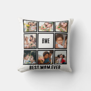 Cojín Decorativo Mejor Mamá Moderna Personalizada De 8 Collages de 