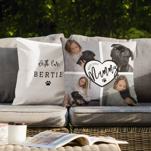 Cojín Decorativo Mejor Mamá Perro   Fotocollage