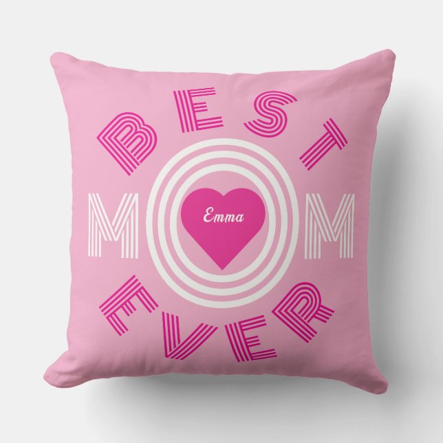 Cojín Decorativo Mejor Mamá Personalizada (Anverso)