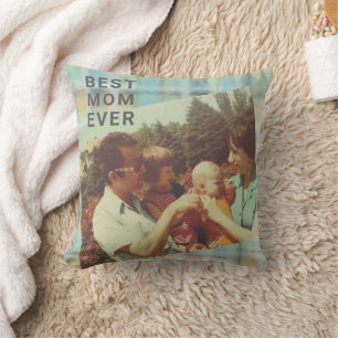 Cojín Decorativo Mejor Mamá personalizado foto mantener el sake pas