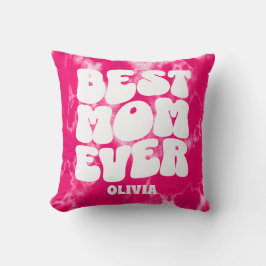 Cojín Decorativo Mejor Mamá Que Nunca Pink Tye Personalizado