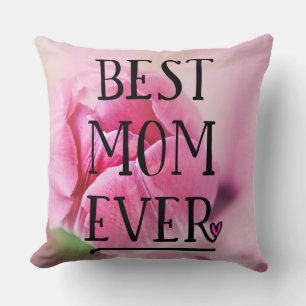 Cojín Decorativo Mejor Mamá Que Tulip Rosa